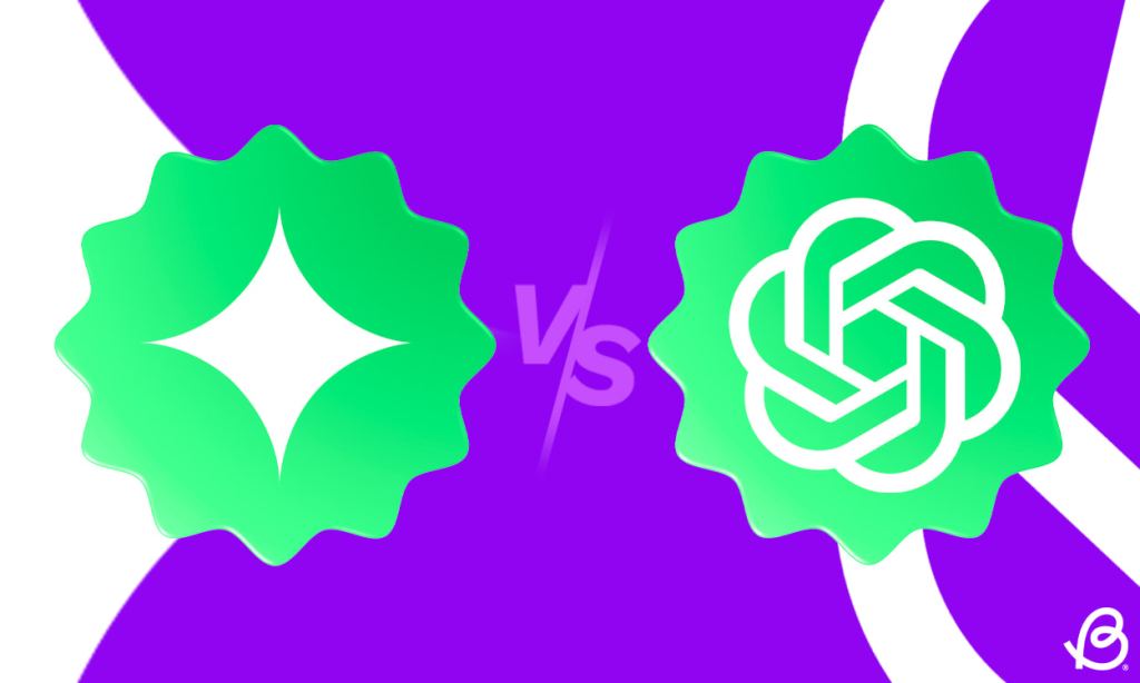 ChatGPT Leads User Base, But Gemini Rapidly Gaining Ground 6 an illustratioan of gemini logo vs chatgpt logo