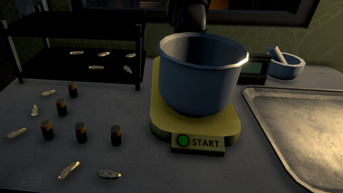Complete Guide to All Schedule 1 Mixer Combinations 6 Batteries and meth on Mixer table in Schedule 1.