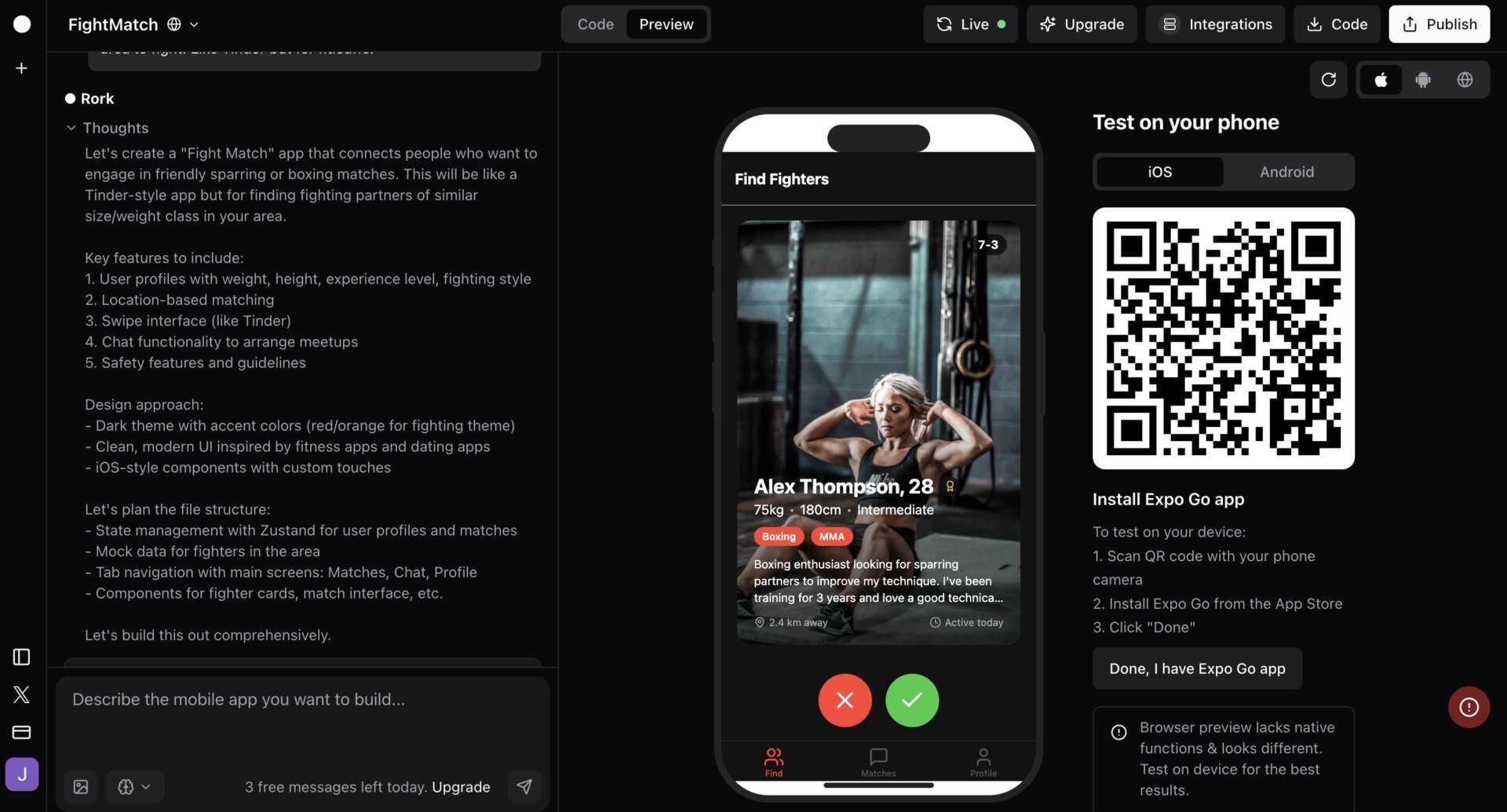 Discover How This AI App Simplifies AI Ad Creation Effortlessly 6 App made with Rork app-maker.