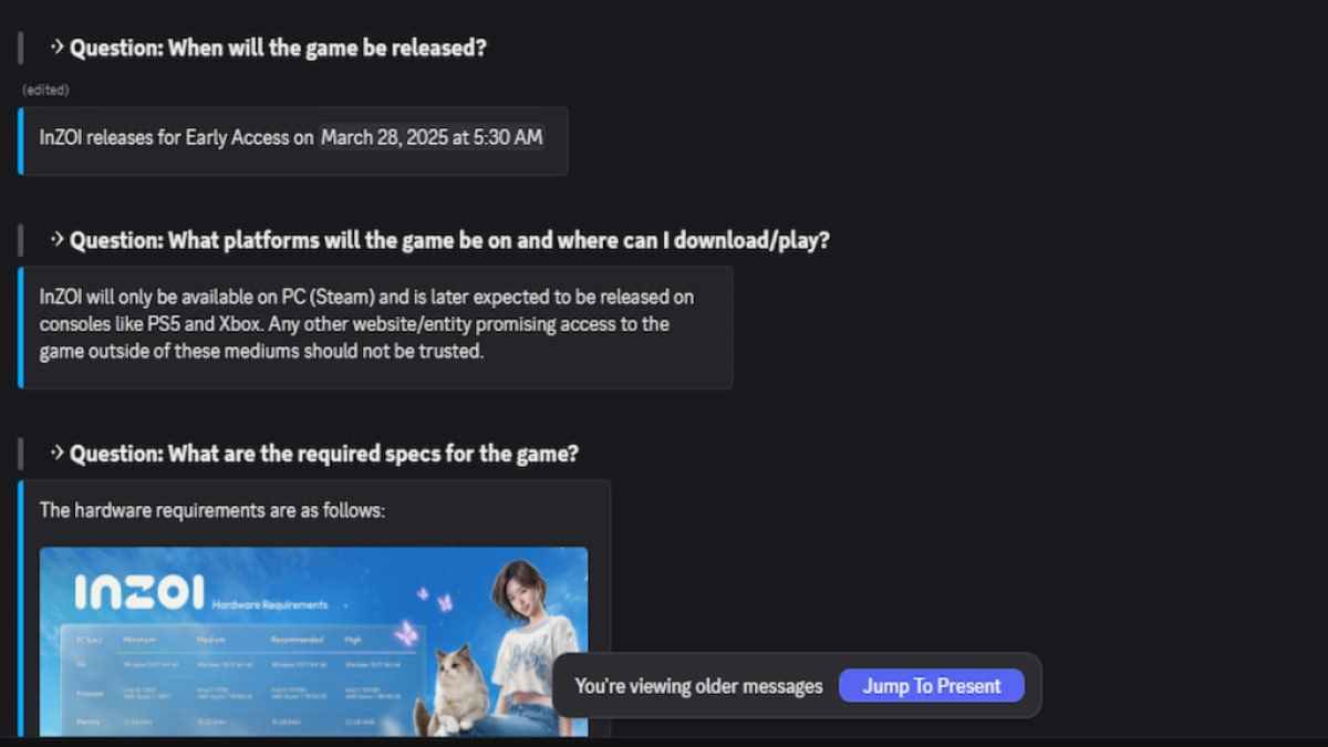 Is InZOI Available on Xbox and PS5? Find Out Now! 6 Image of official InZOI Discord