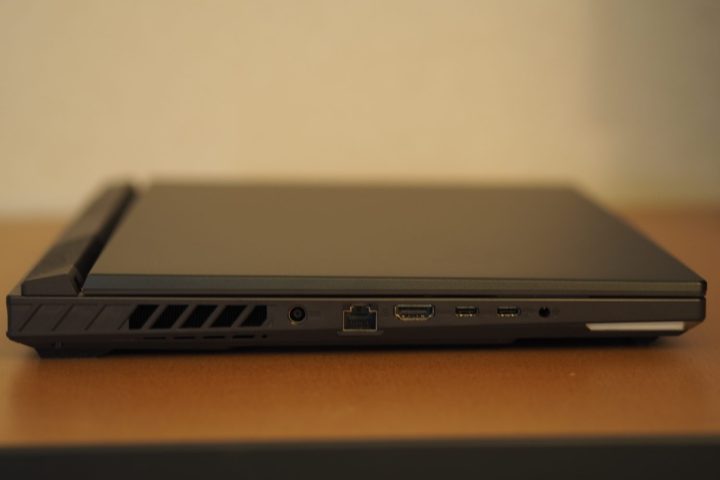 Asus ROG Strix G16 Review: Fast, Affordable Gaming Laptop Explored 8 Asus ROG Strix G16 left side view showing ports and vents.
