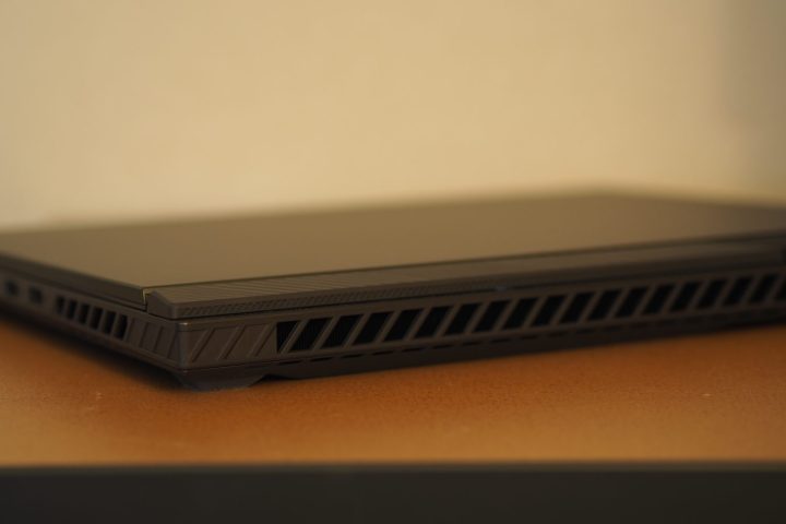 Asus ROG Strix G16 Review: Fast, Affordable Gaming Laptop Explored 10 Asus ROG Strix G16 rear view showing vents.