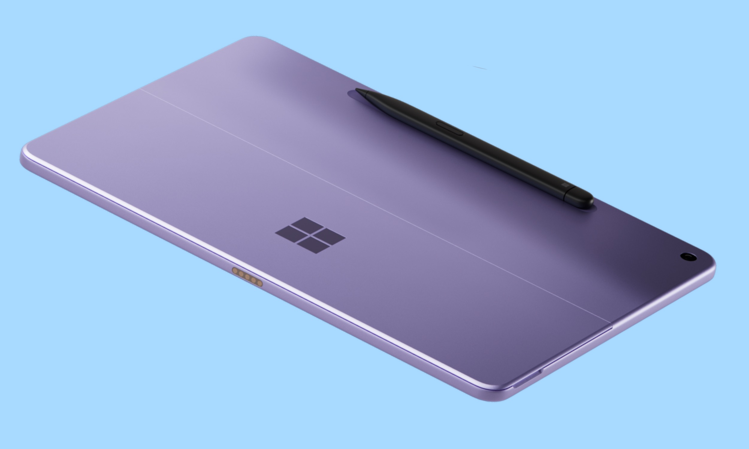 Unveiling Microsoft’s New Surface Pro: Smaller, Lighter, and Stylus-Ready 7 Microsoft Surface Pro 12-inch depicted in purple.