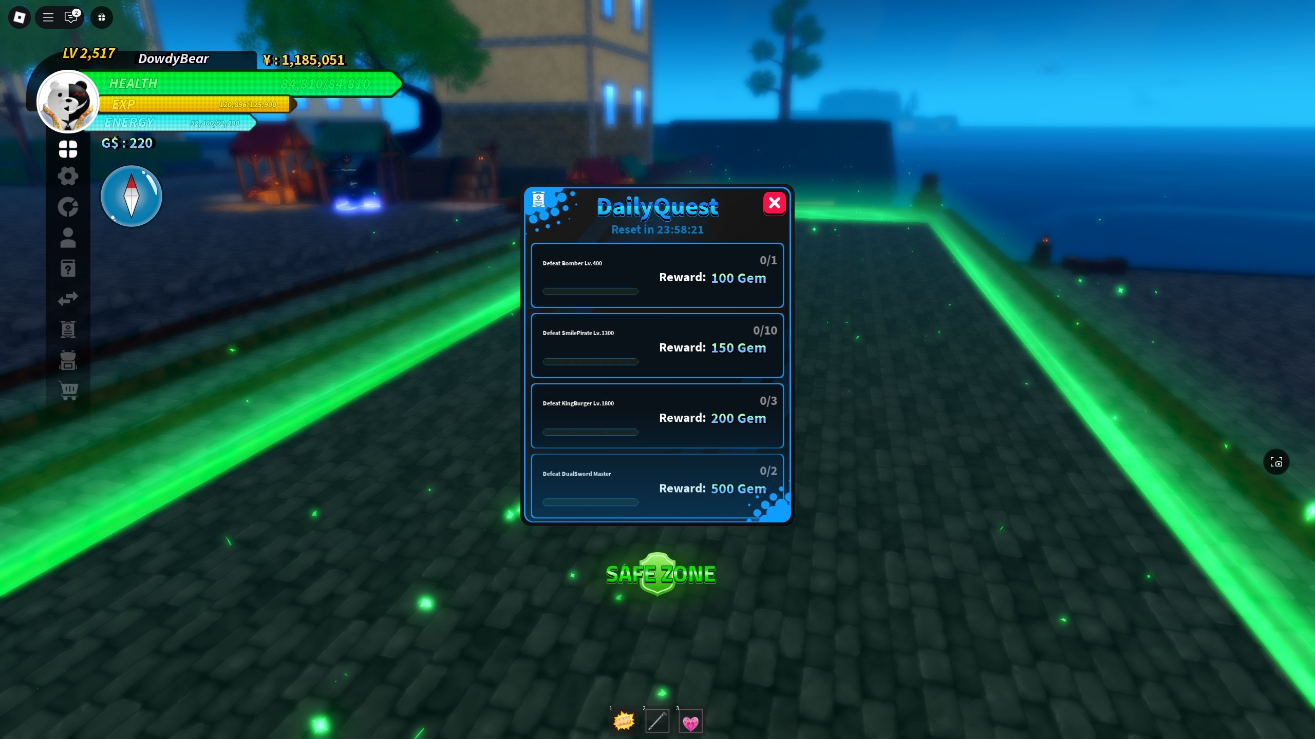 Ultimate Beginner’s Guide to Universal Piece: Your Complete Resource 13 Universal Piece player is looking at the Daily Quest log