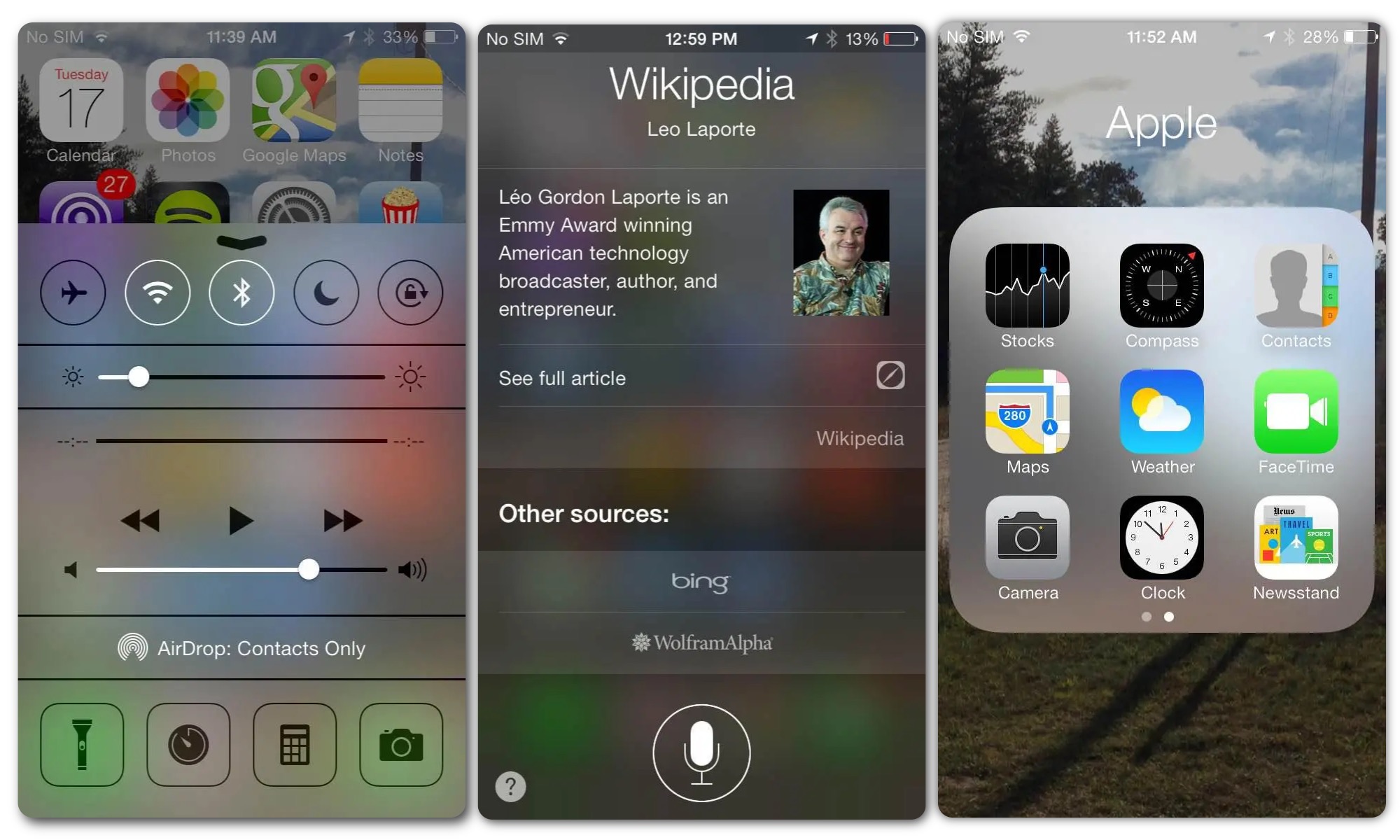 Apple’s Glass-Like Software Redesign: Cool Concept, Not New Innovation 12 Transparent design of iOS 7.