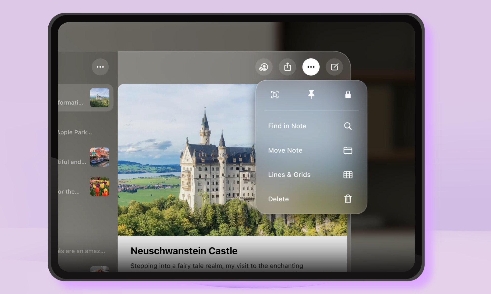 Apple’s Glass-Like Software Redesign: Cool Concept, Not New Innovation 9 Concept render of iPadOS 27 for media controls.