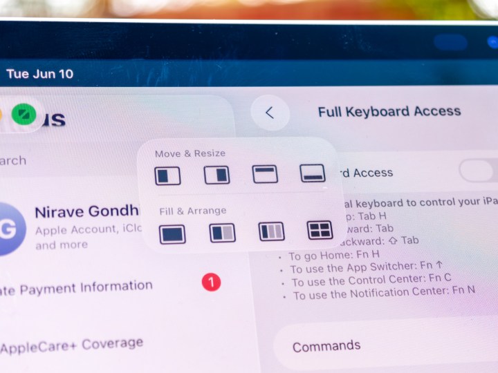iPadOS 26 Developer Beta: Transform Your iPad Experience Now 8 Preset window management options on iPadOS 26 developer beta 1 running on an iPad Pro M4