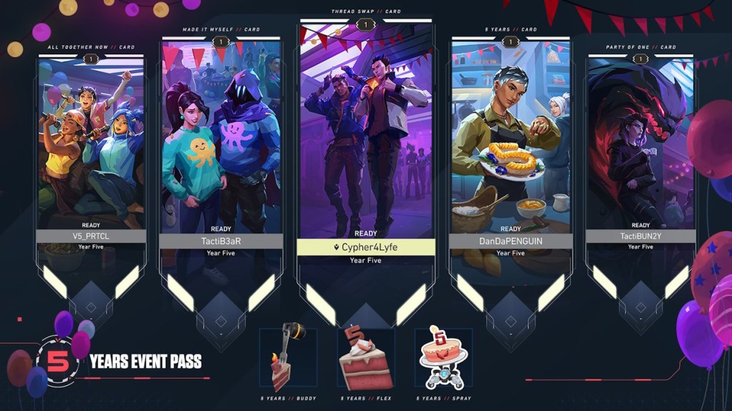 Discover the Valorant 5 Year Event Pass & Squad XP Boost Explained 6 Valorant 5 Years Event Pass All Rewards