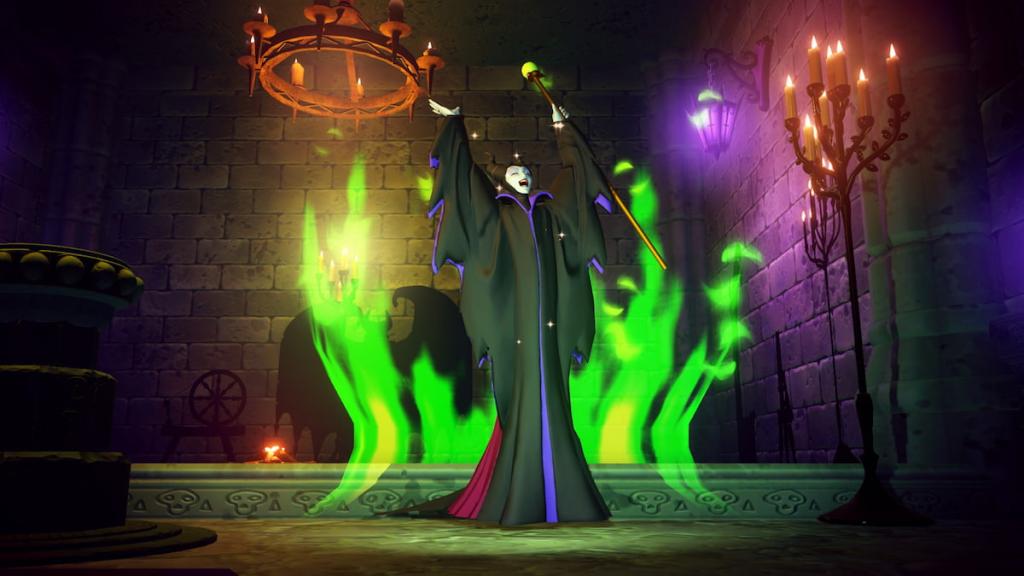 Disney Dreamlight Valley Unwritten Realms Update: Date & Time Countdown 7 Maleficent using green magic in Disney Dreamlight Valley