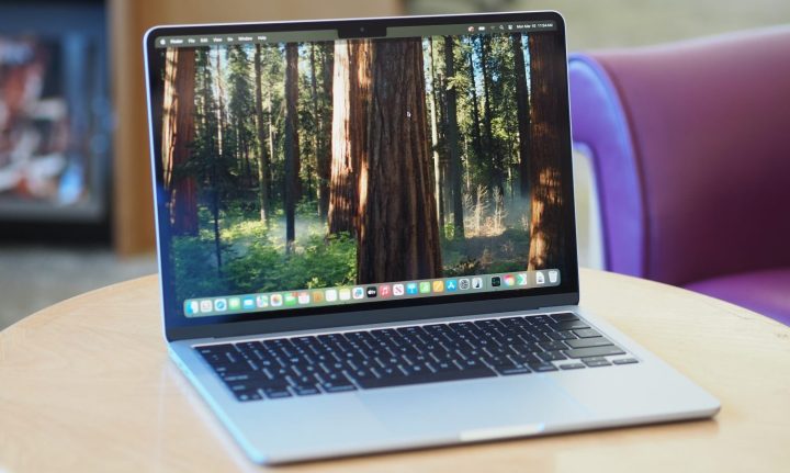 Is 100-Inch TV Too Big? Mini-LED vs. Direct Lit Durability Explained 9 Apple MacBook Air 13 M4 front angled view showing display and keyboard.