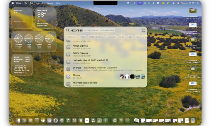 Experimenting with iOS, iPadOS & macOS 26 Beta: My Experience 14 Interacting with Spotlight in macOS Tahoe.