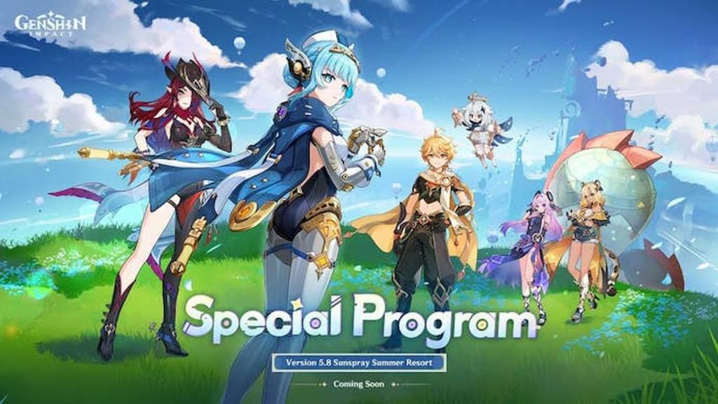 Genshin Impact 5.8 Countdown: New Characters & Exciting Updates 6 Promo art for Sunspray Summer Resort event in Genshin Impact 5.8