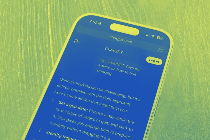 Transform Your ChatGPT Conversations: Achieve True Privacy Soon 7 Seeking smoking cessation advice from ChatGPT on a phone.