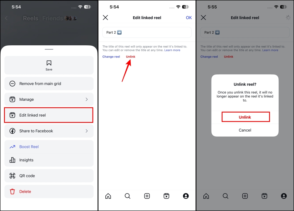 Master Instagram’s Linked Reels Feature: A Complete How-To Guide 9 Unlink a linked reel on Instagram