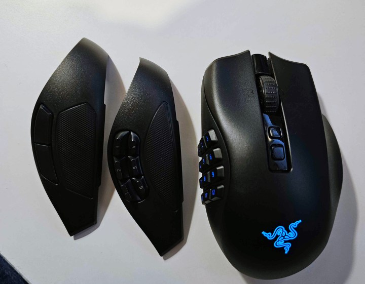 Ultimate Guide to Buying the Best Gaming Mouse in 2025 10 The Razer Naga V2 Pro gaming mouse on a white background, along with two swappable side plates.
