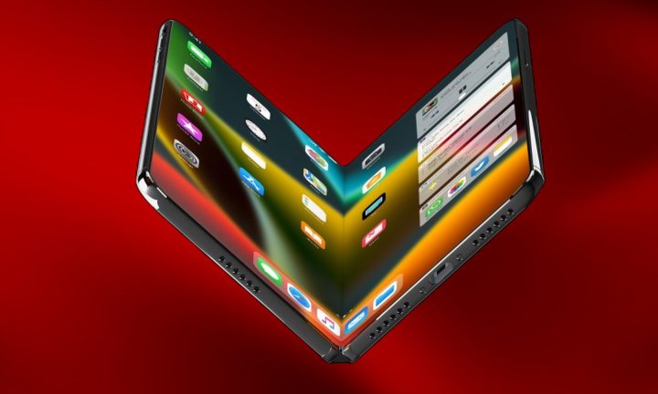 Folding Phones: A Brief History and Why the Best is Yet to Come 13 Semi-open state of a foldable iPhone concept