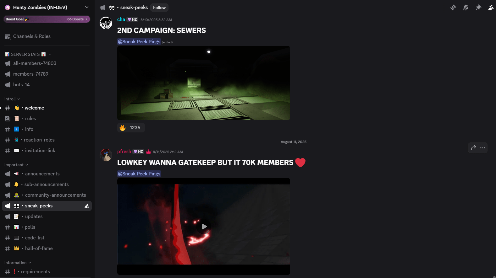 Hunty Zombies: Trello, Wiki & Discord Links for Players 6 Preview of the Hunty Zombies Discord server.
