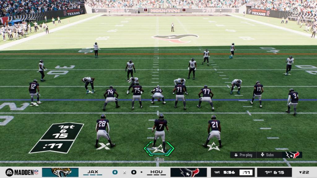 Master the Read Option in Madden 26: Tips and Strategies 6 Players lining up for an attack in Madden 26