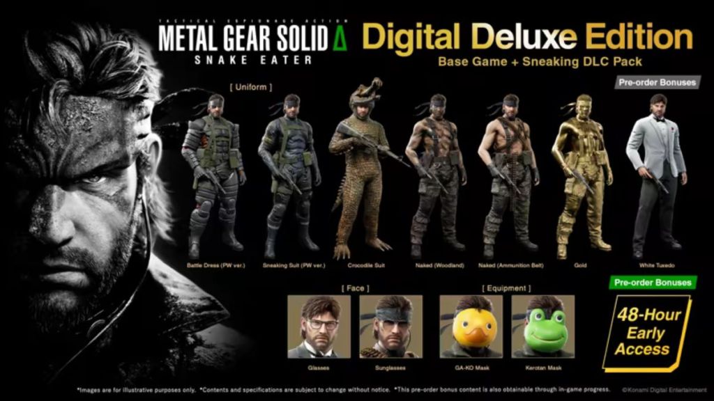 Metal Gear Solid Delta Snake Eater: Early Access Times & Preload Guide 6 MGS Digital Deluxe Edition