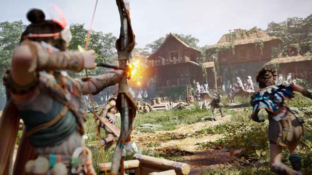 Sony’s Lawsuit Forces Tencent to Backtrack on Horizon Clone 6 A woman holding a bow knocked and aiming it at a creature in Light of Motiram.