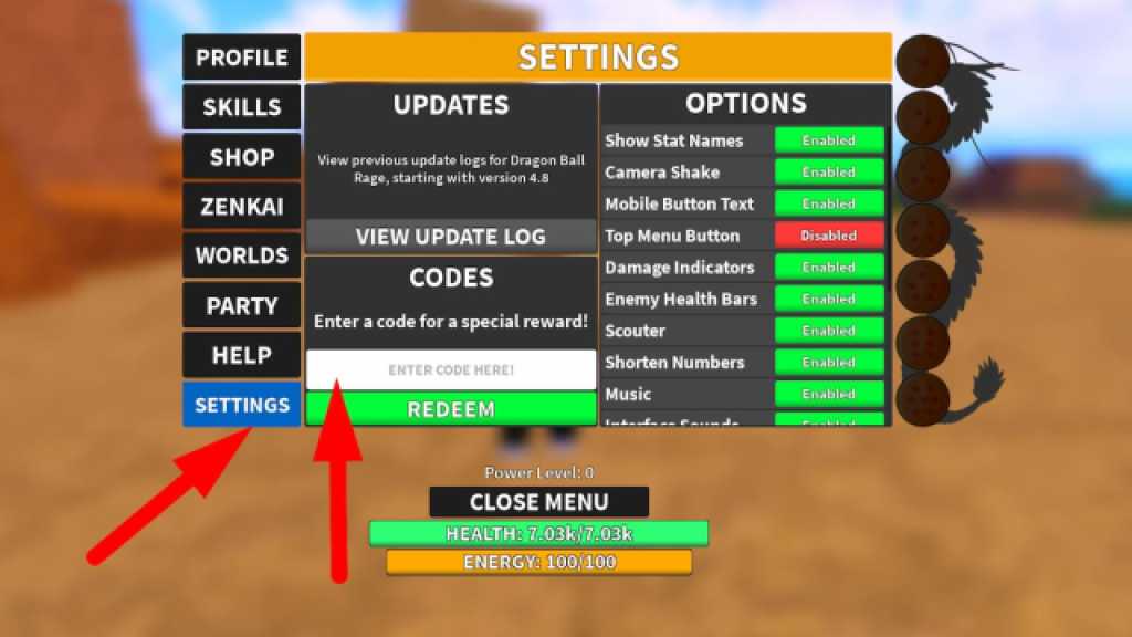 Dragon Ball Rage (DBR) Codes – September 2025 Update & Rewards 6 How to redeem codes in Dragon Ball Rage