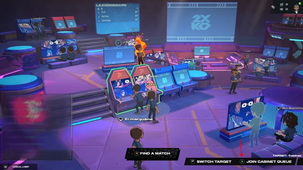 Master 2XKO: Create Lobbies, Matchmake, and Play Effectively 11 2XKO cabinet queue option