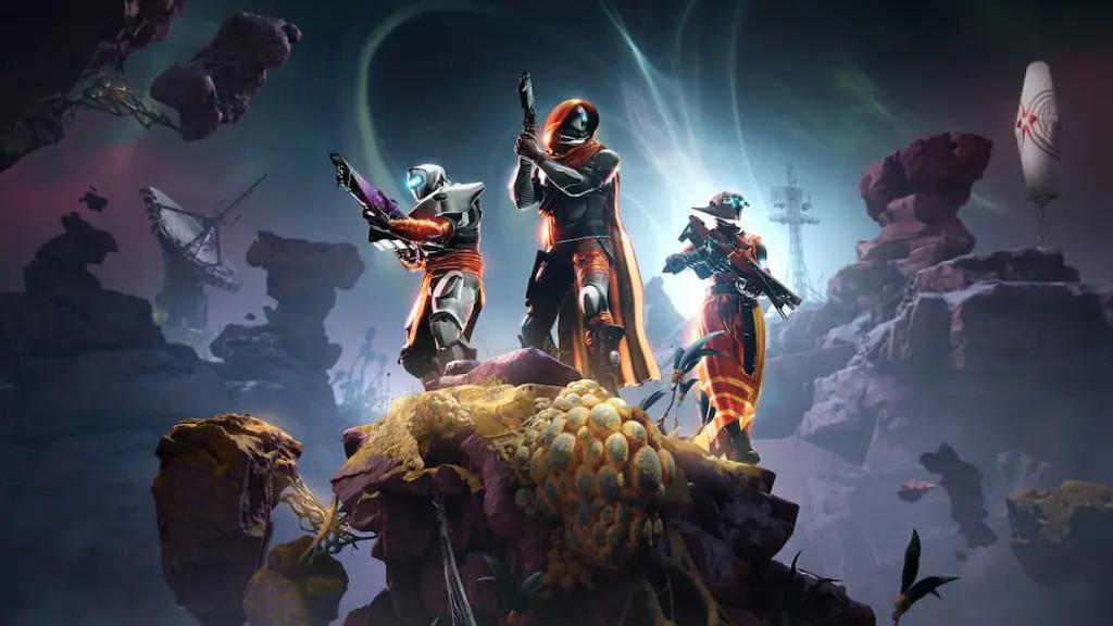 Mastering Unstable Cores in Destiny 2: A Complete Guide 7 Three Guardians clad in Edge of Fate armor pose for a promotional image in Destiny 2