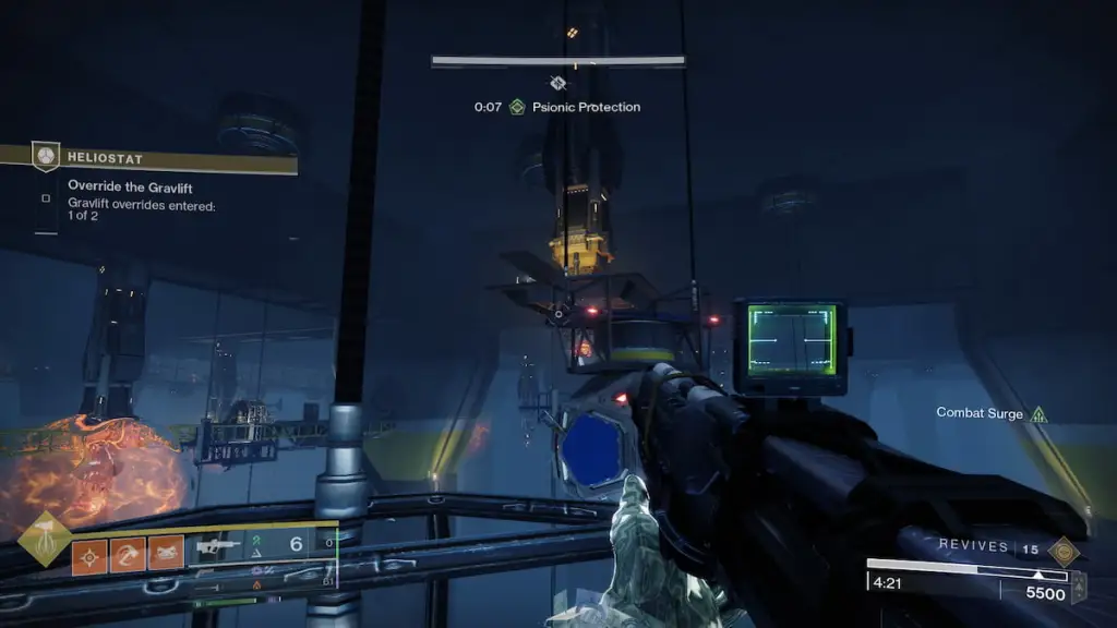 Upgrade Wolfsbane’s Intrinsic in Destiny 2: A Step-by-Step Guide 14 A guardian points at a luminous Vex shape during Heliostat.