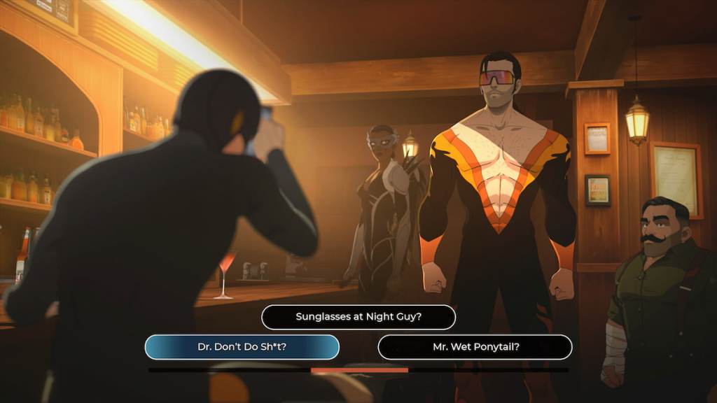 Complete Dispatch Voice Cast: Meet the Talented Voice Actors 6 Dispatch sunglasses dialogue choice