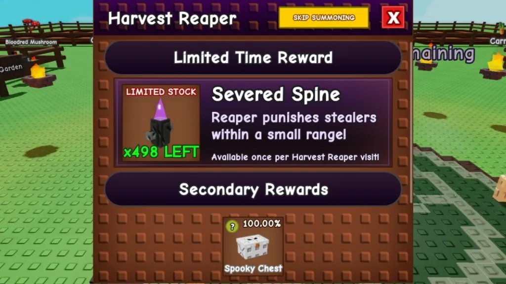 Ultimate Harvest Reaper Guide: Summon Severed Spine Effectively 6 Spooky Chest Harvest Reaper Rewards