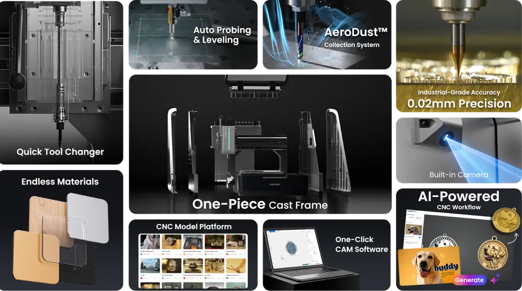 Makera Z1: Pro-Grade CNC Made Accessible for Everyone 7 Key features of the Makera Z1