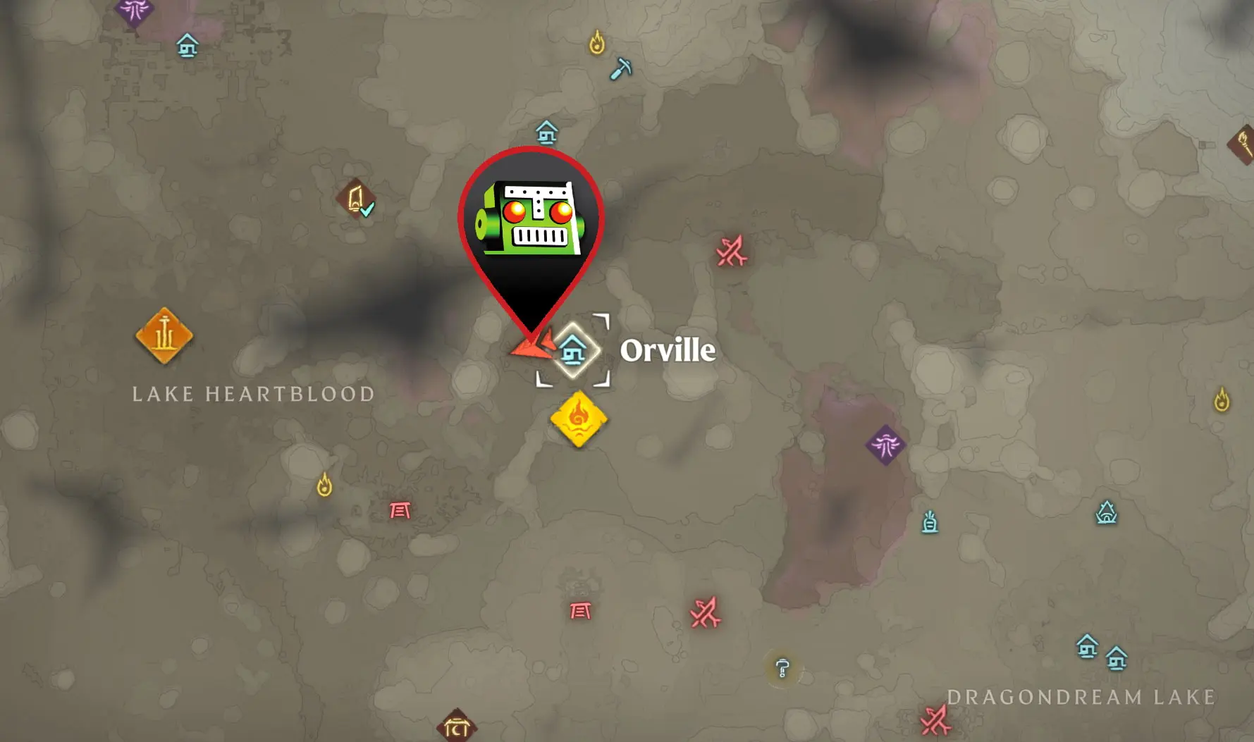 Mastering Cooked Rice Recipes in Enshrouded: A Complete Guide 6 A map from Enshrouded showing the exact location where players can find Raw Rice, an ingredient needed to make Cooked Rice.