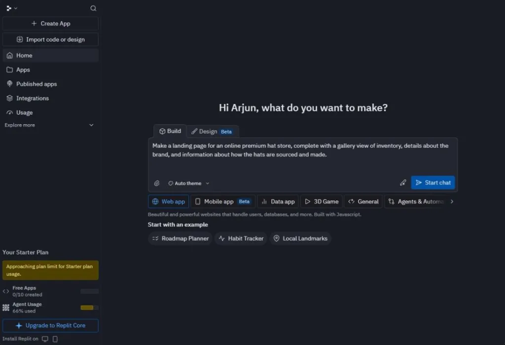 Build an AI App from Scratch: No Coding Skills Needed! 10 asking replit to create a landing page