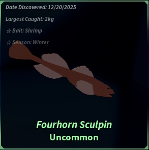 Complete the Boreal Pines Bestiary: Fisch Guide & Tips 7 Fourhorn Sculpin