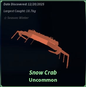 Complete the Boreal Pines Bestiary: Fisch Guide & Tips 10 Snow Crab