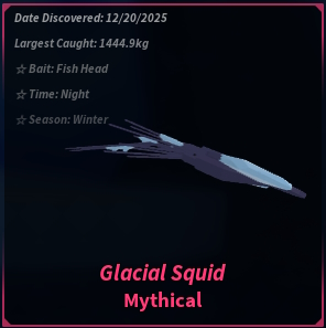 Complete the Boreal Pines Bestiary: Fisch Guide & Tips 16 Glacial Squid