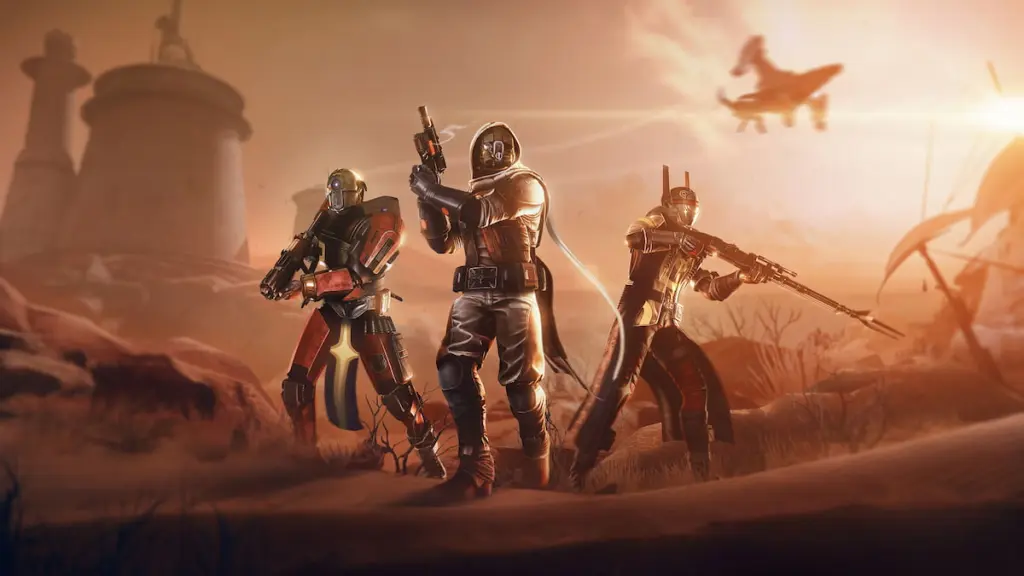 Preload Renegades in Destiny 2: A Step-by-Step Guide 7 Guardians in Star Wars-inspired armor in space.