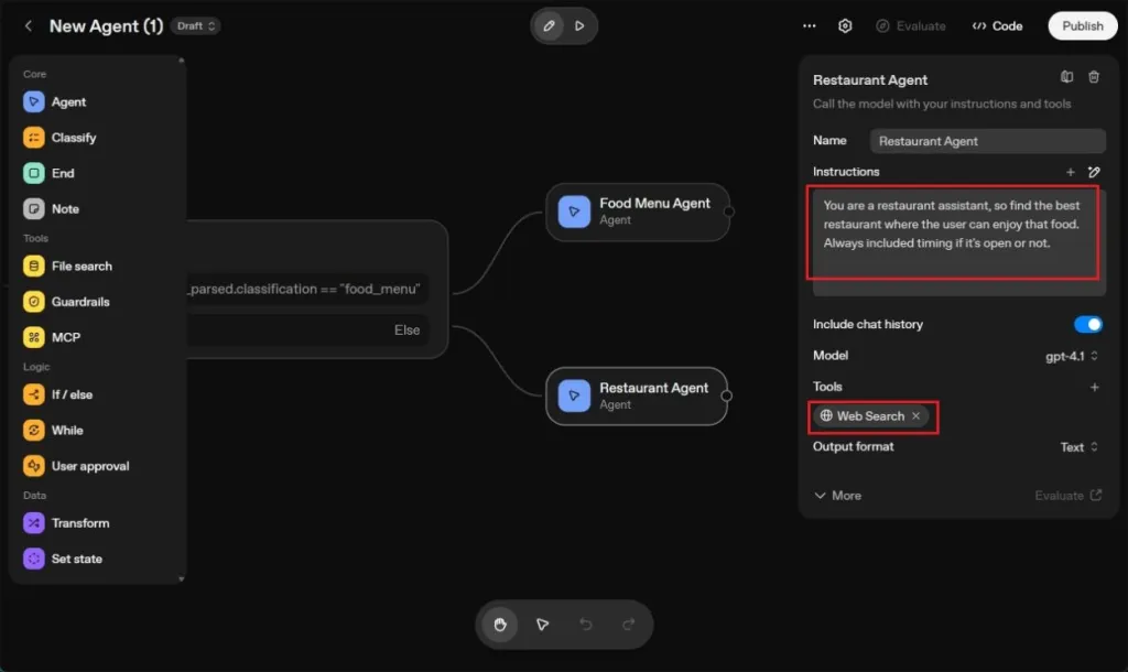 Create an AI Agent: Step-by-Step Beginner’s Guide 13 defining restaurant ai agent