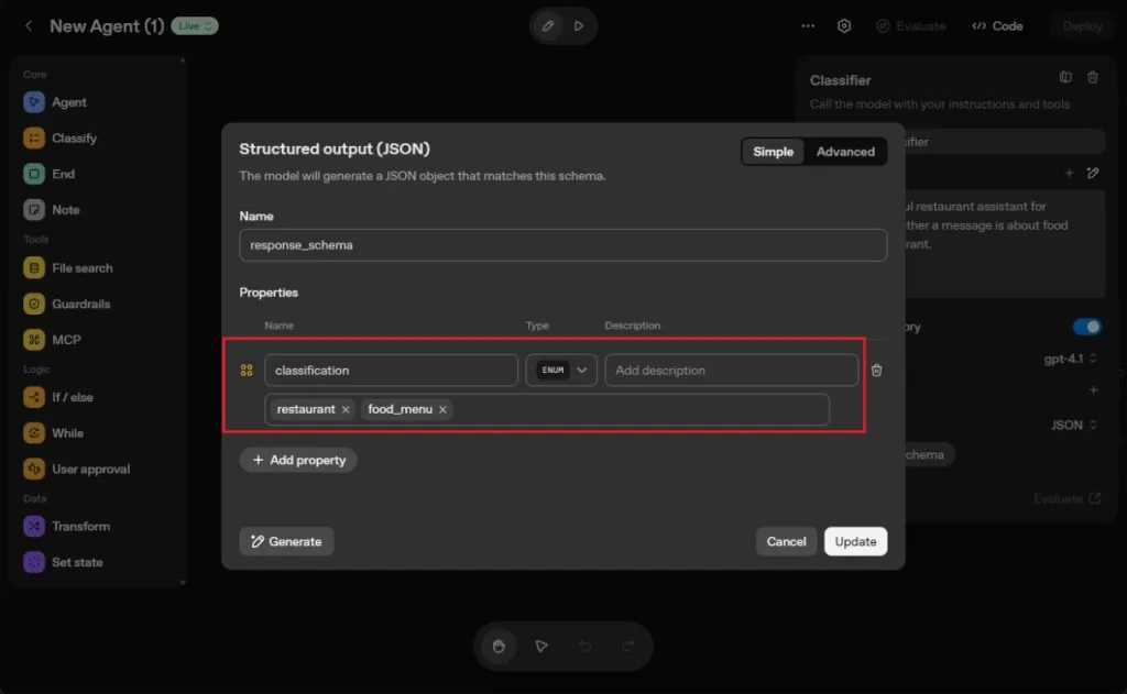 Create an AI Agent: Step-by-Step Beginner’s Guide 8 defining json output