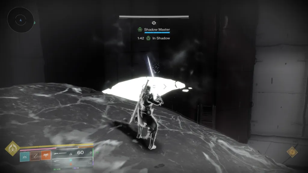 Destiny 2: The Way Between Quest Guide 10 The Guardian holds a Praxic Blade as they stand on an invisible platform in the Ascendant Plane.