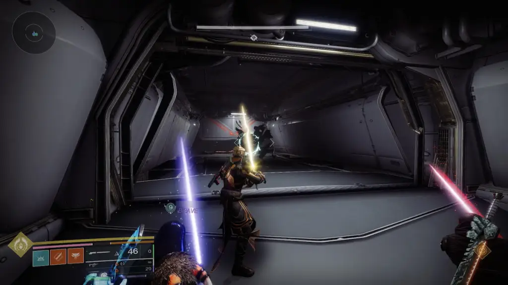 Destiny 2: The Way Between Quest Guide 8 Three guardians spot a Taken Blight in the Equilibrium dungeon in Destiny 2's The Way Between quest.