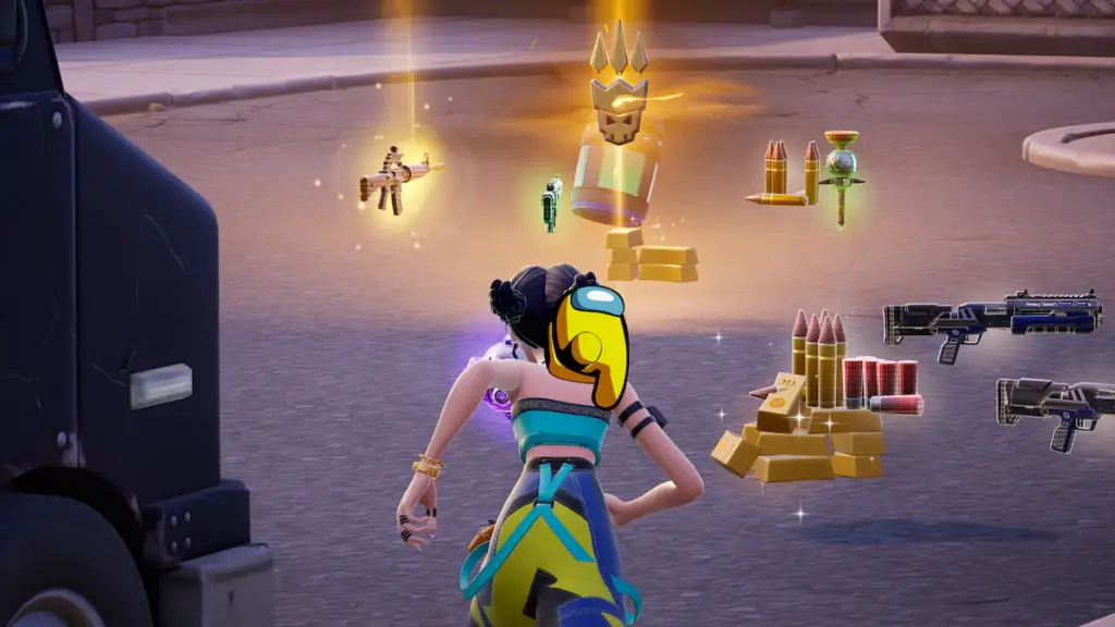 Human Bill Fortnite Chapter 7 Location 7 Running toward boss medallion in fortnite