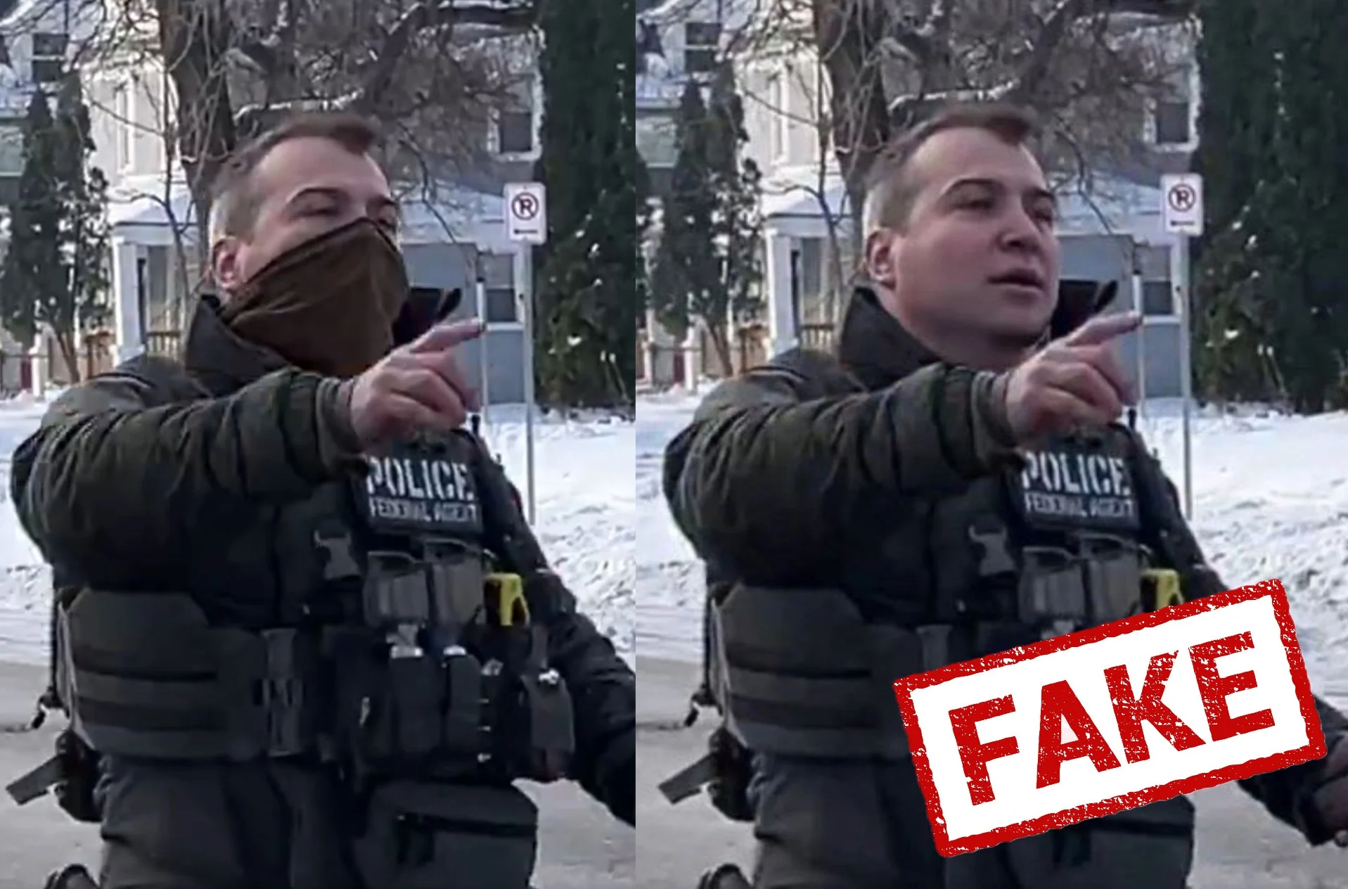 AI Abuse: Renee Good Case & Image Exploitation 6 Real screenshot of the ICE agent who shot at Renee Good's car on Jan. 7, 2025 (left) and an AI-generated fake image. Image: X