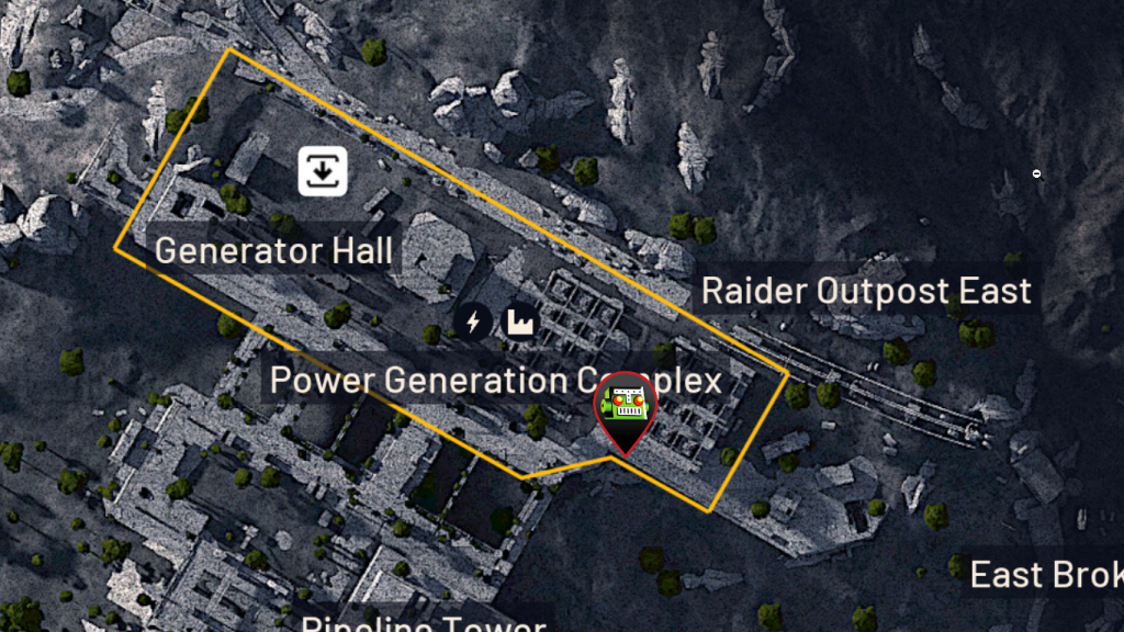 ARC Raiders: Power Rod Room Location 6 A pin showing the location of the Power Rod Room in ARC Raiders.