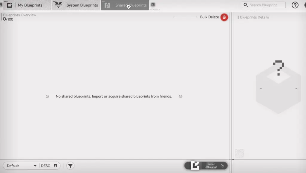 Arknights Endfield Blueprints: Create & Import 7 Shared Blueprints section in Arknights Endfield