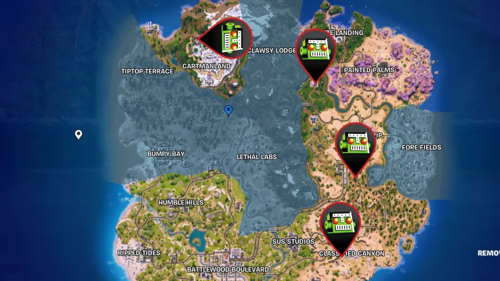 Fortnite Flushers Guide: Chapter 7 Season 1 Tips 6 Flushers location in Fortnite