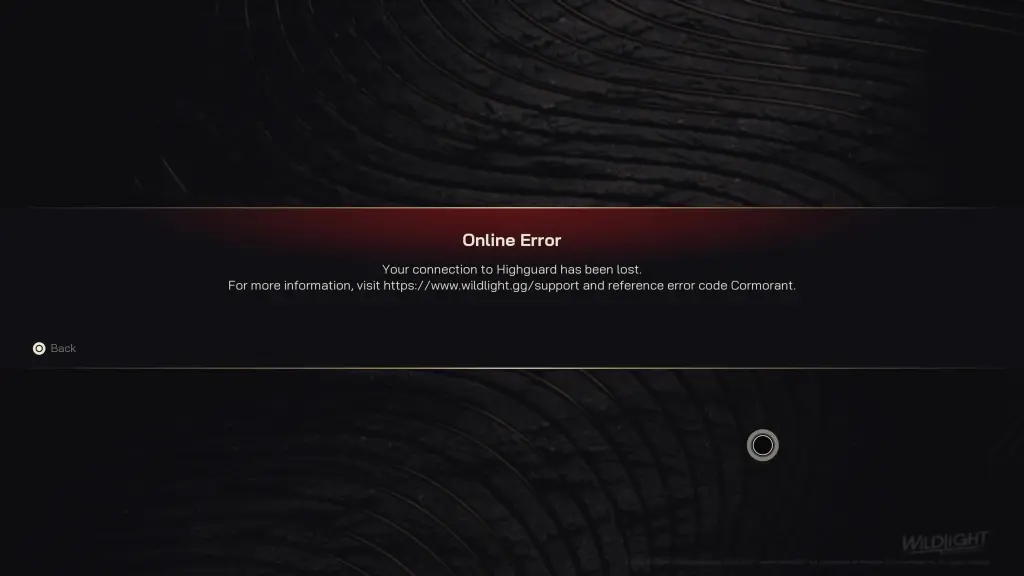 Highguard Error Cormorant: Fix Guide & Explanation 6 Error code cormorant