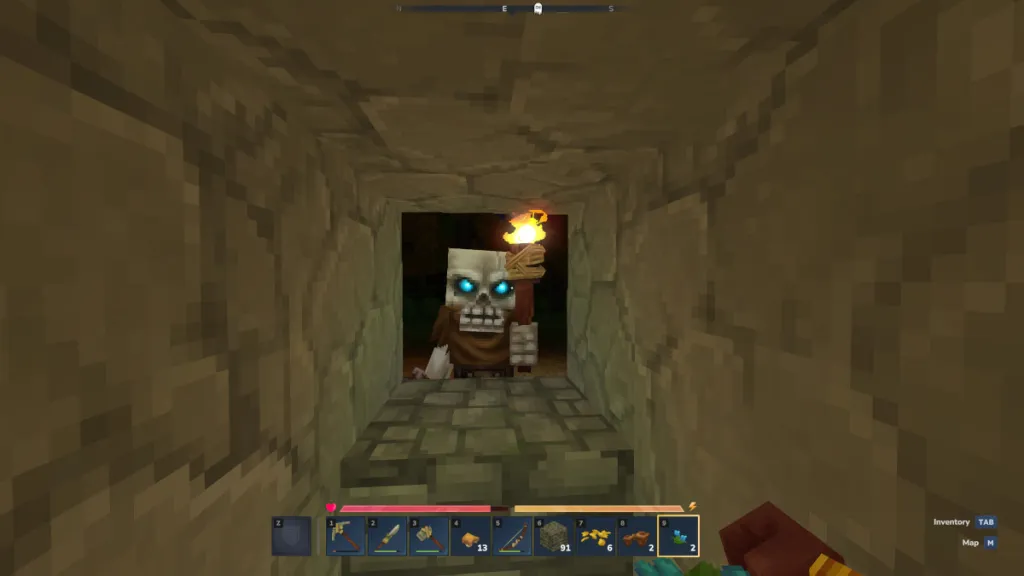 How to Get Linen Cloth in Hytale: Guide 6 A skeleton menacing the player in Hytale.