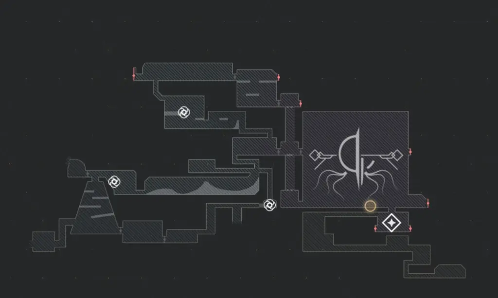 MIO: Memories in Orbit – Open Map Guide 6 A map against a grey background in MIO: Memories in Orbit