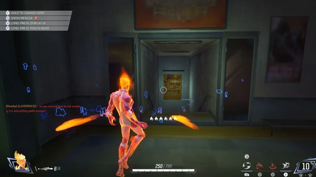 Marvel Rivals: Duel Guide – Clobberin’ Club 6 Human Torch outside the Clobberin Club in Marvel Rivals